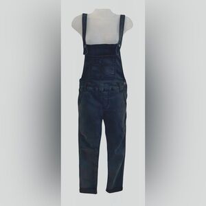 Free People Women's Black Denim Overalls